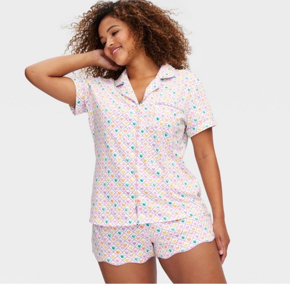 MYSTERY BOX + Roller Rabbit x Target STORE EXCLUSIVE geo hearts pajamas size M